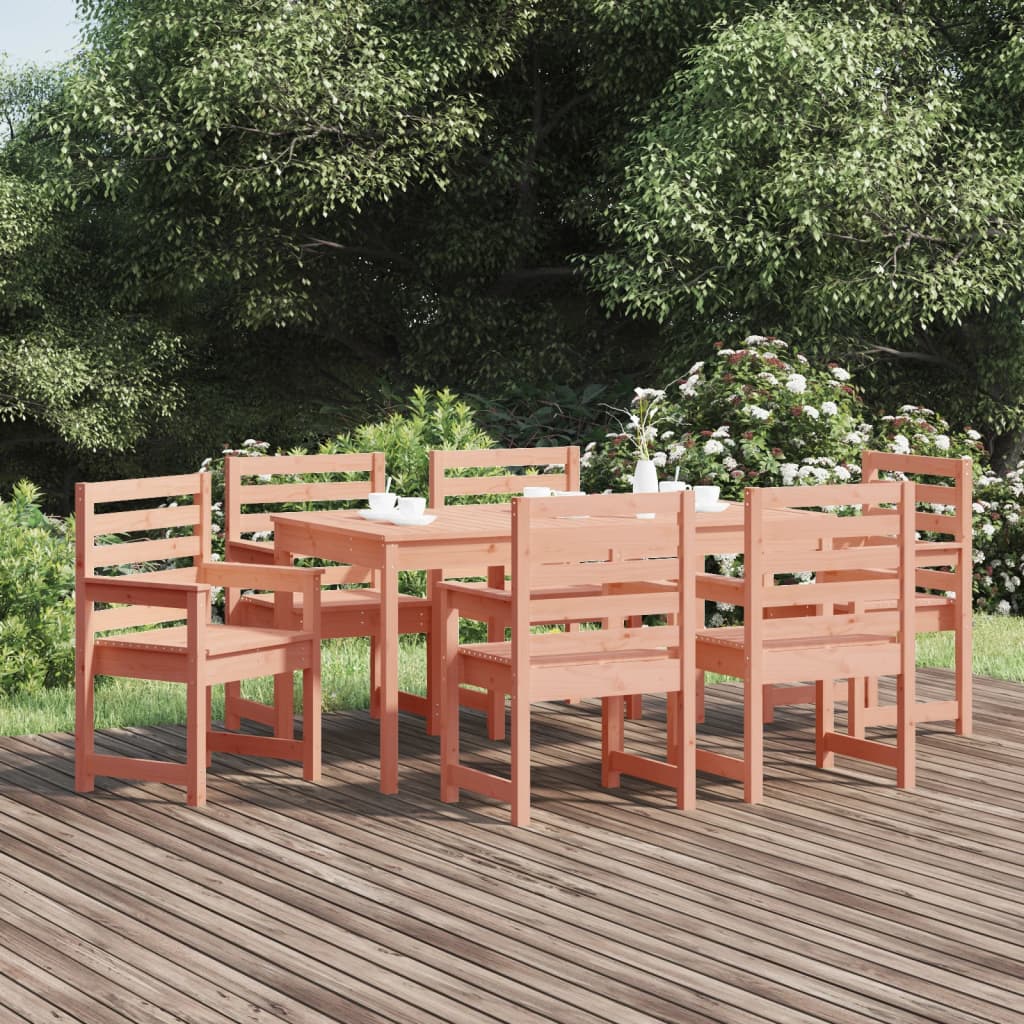 Set da Pranzo per Giardino 7 pz in Legno Massello di Douglas | homemem39