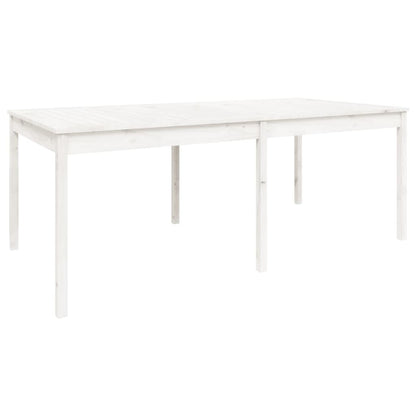 Set da Pranzo per Giardino 11pz Bianco Legno Massello di Pino
