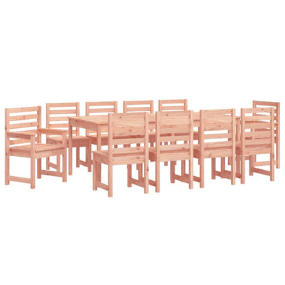 Set da Pranzo per Giardino 11 pz in Legno Massello di Douglas