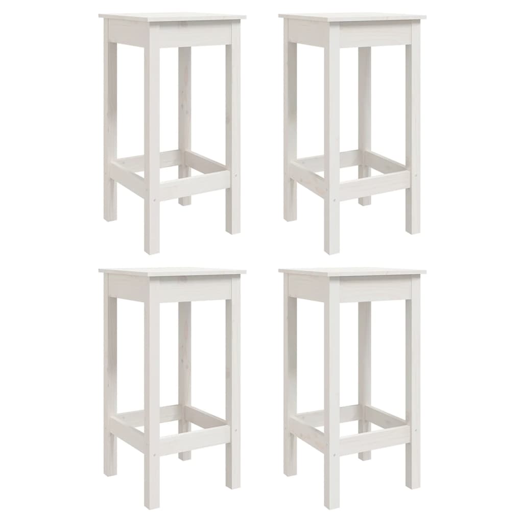 Set Bar da Giardino 5 pz Bianco in Legno Massello di Pino - homemem39