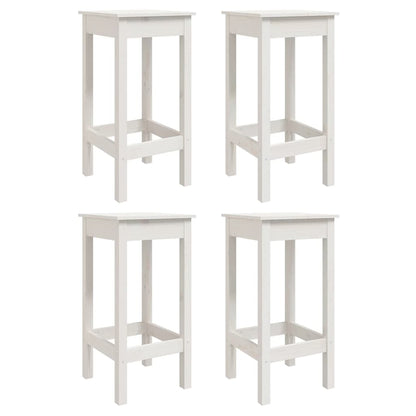 Set Bar da Giardino 5 pz Bianco in Legno Massello di Pino - homemem39
