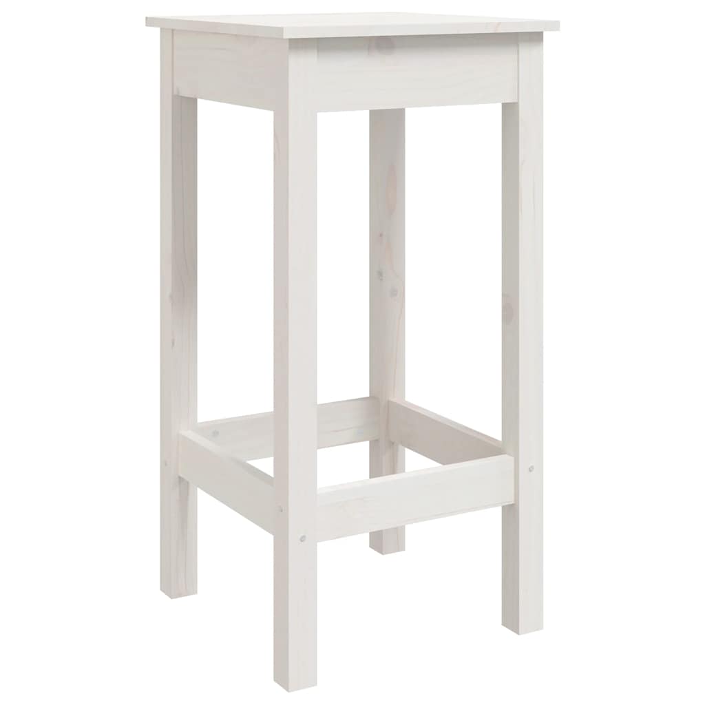 Set Bar da Giardino 5 pz Bianco in Legno Massello di Pino | homemem39