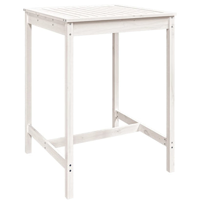 Set Bar da Giardino 5 pz Bianco in Legno Massello di Pino | homemem39