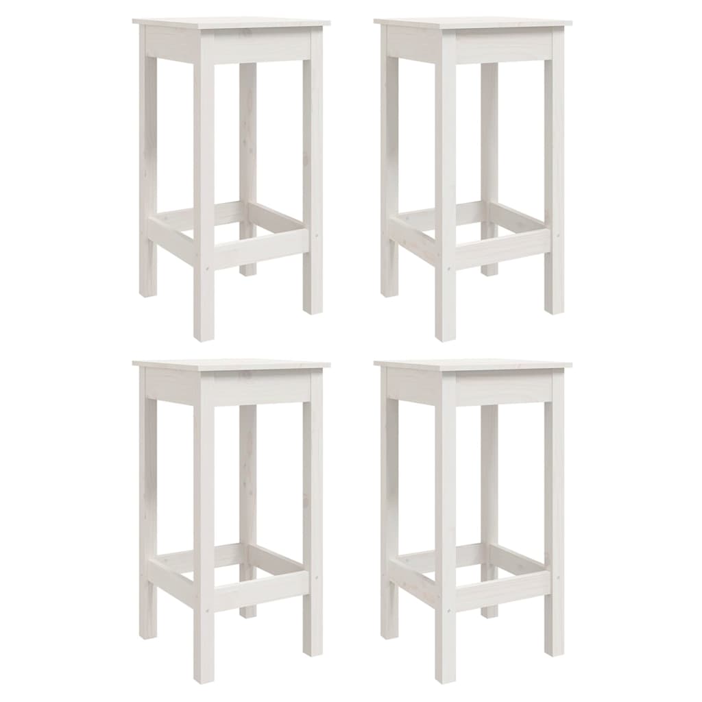 Set Bar da Giardino 5 pz Bianco in Legno Massello di Pino - homemem39