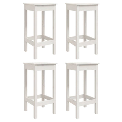Set Bar da Giardino 5 pz Bianco in Legno Massello di Pino - homemem39