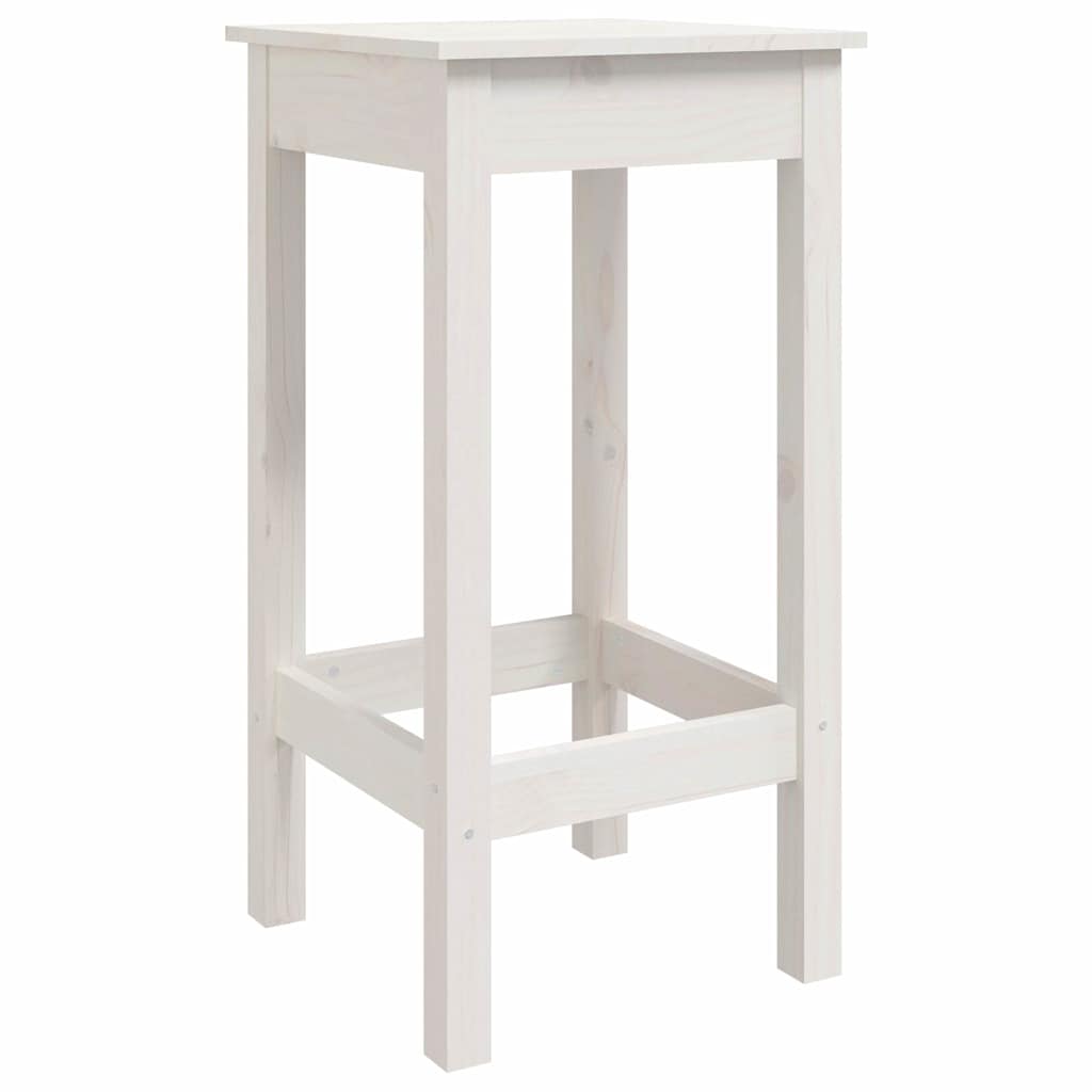 Set Bar da Giardino 5 pz Bianco in Legno Massello di Pino | homemem39