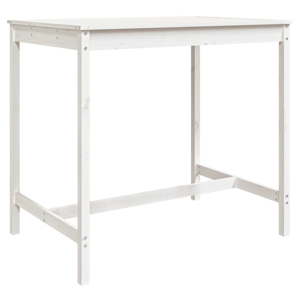 Set Bar da Giardino 5 pz Bianco in Legno Massello di Pino - homemem39