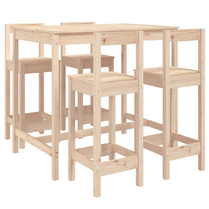 Set Bar da Giardino 5 pz in Legno Massello di Pino | homemem39