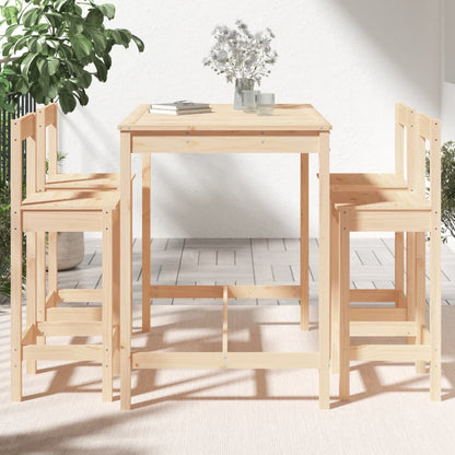 Set Bar da Giardino 5 pz in Legno Massello di Pino | homemem39