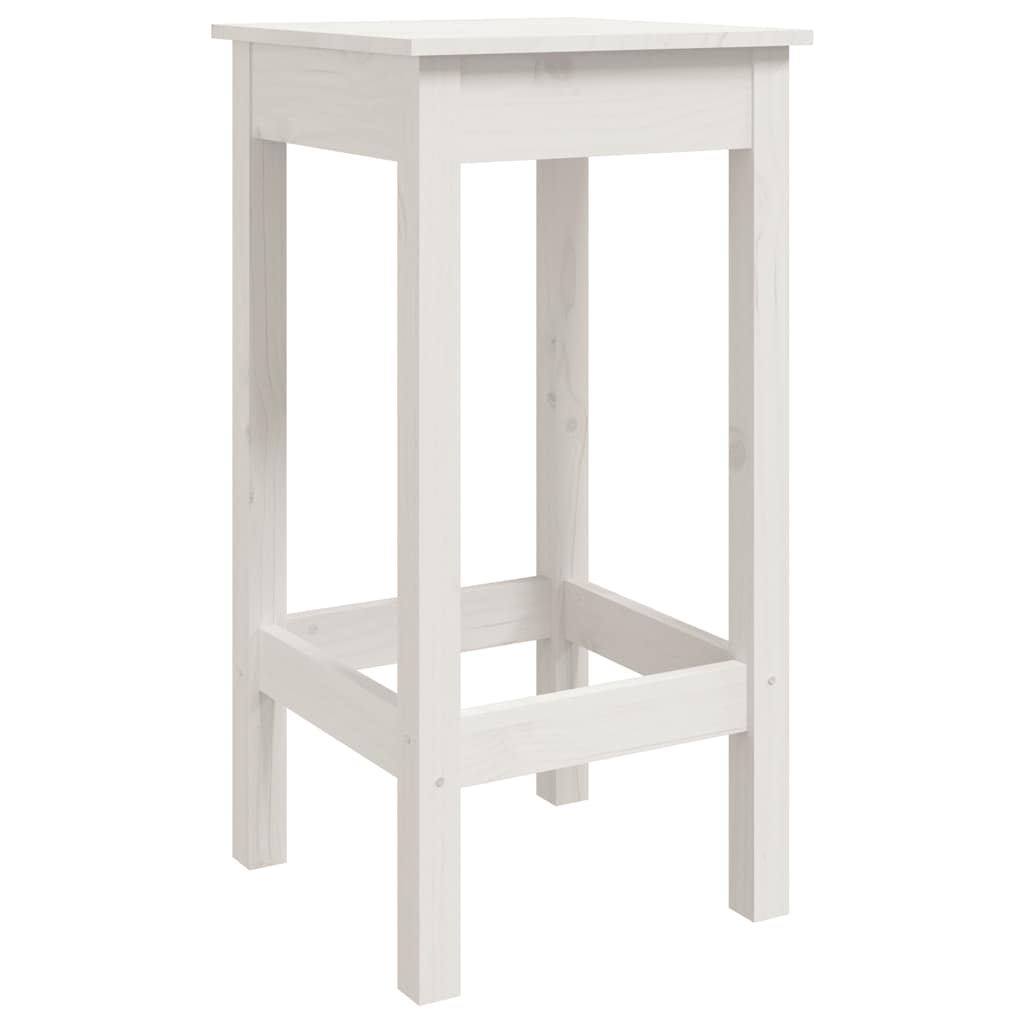 Set Bar da Giardino 7 pz Bianco in Legno Massello di Pino | homemem39