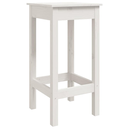 Set Bar da Giardino 7 pz Bianco in Legno Massello di Pino | homemem39