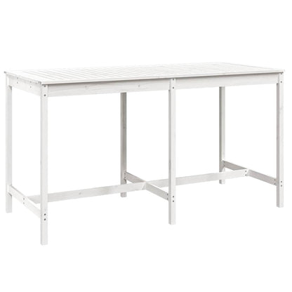 Set Bar da Giardino 9 pz Bianco in Legno Massello di Pino | homemem39