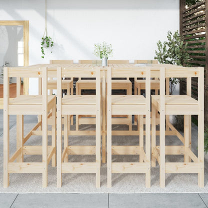Set Bar da Giardino 9 pz in Legno Massello di Pino | homemem39