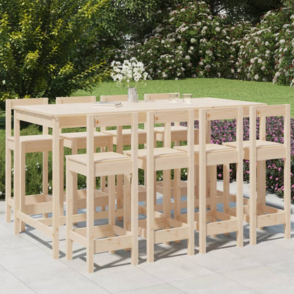 Set Bar da Giardino 9 pz in Legno Massello di Pino | homemem39