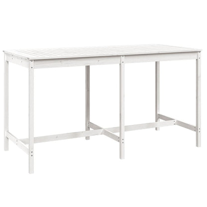 Set Bar da Giardino 9 pz Bianco in Legno Massello di Pino | homemem39