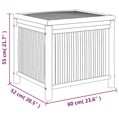 Contenitore Portaoggetti da Giardino 60x52x55 cm in Bambù - homemem39