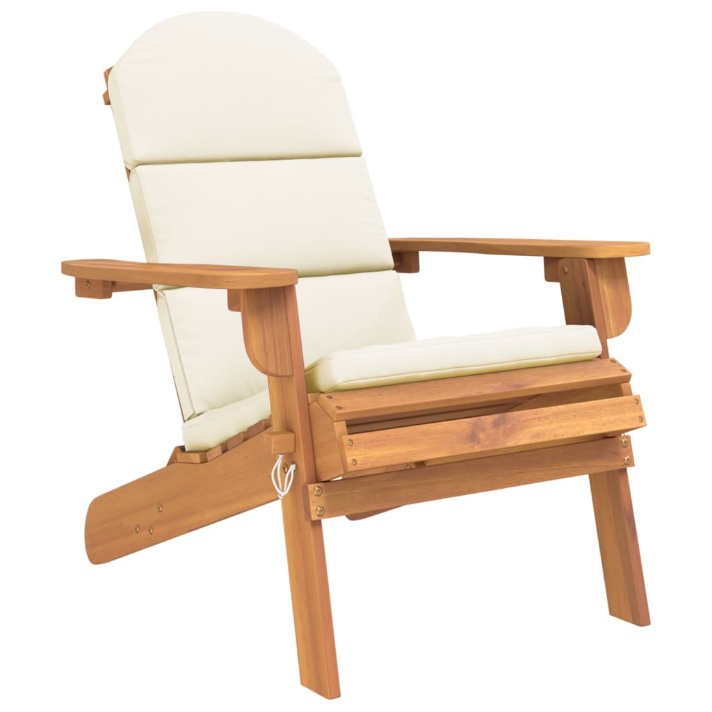 Sedia Adirondack da Giardino con Cuscini Legno Massello Acacia - homemem39