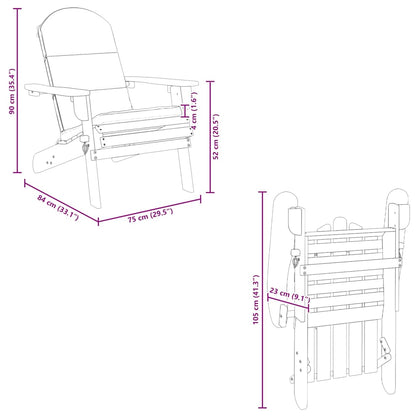 Sedia Adirondack da Giardino con Cuscini Legno Massello Acacia - homemem39