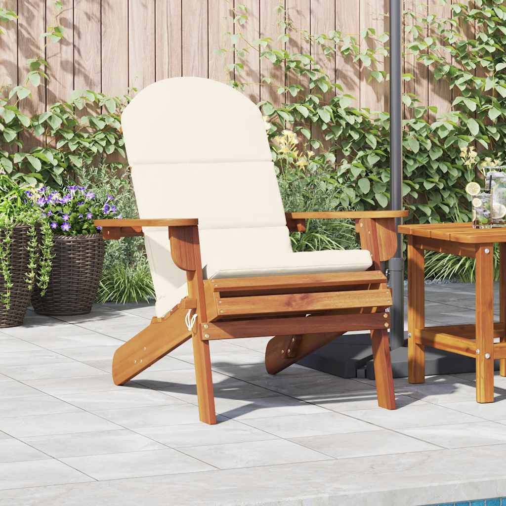 Sedia Adirondack da Giardino con Cuscini Legno Massello Acacia - homemem39