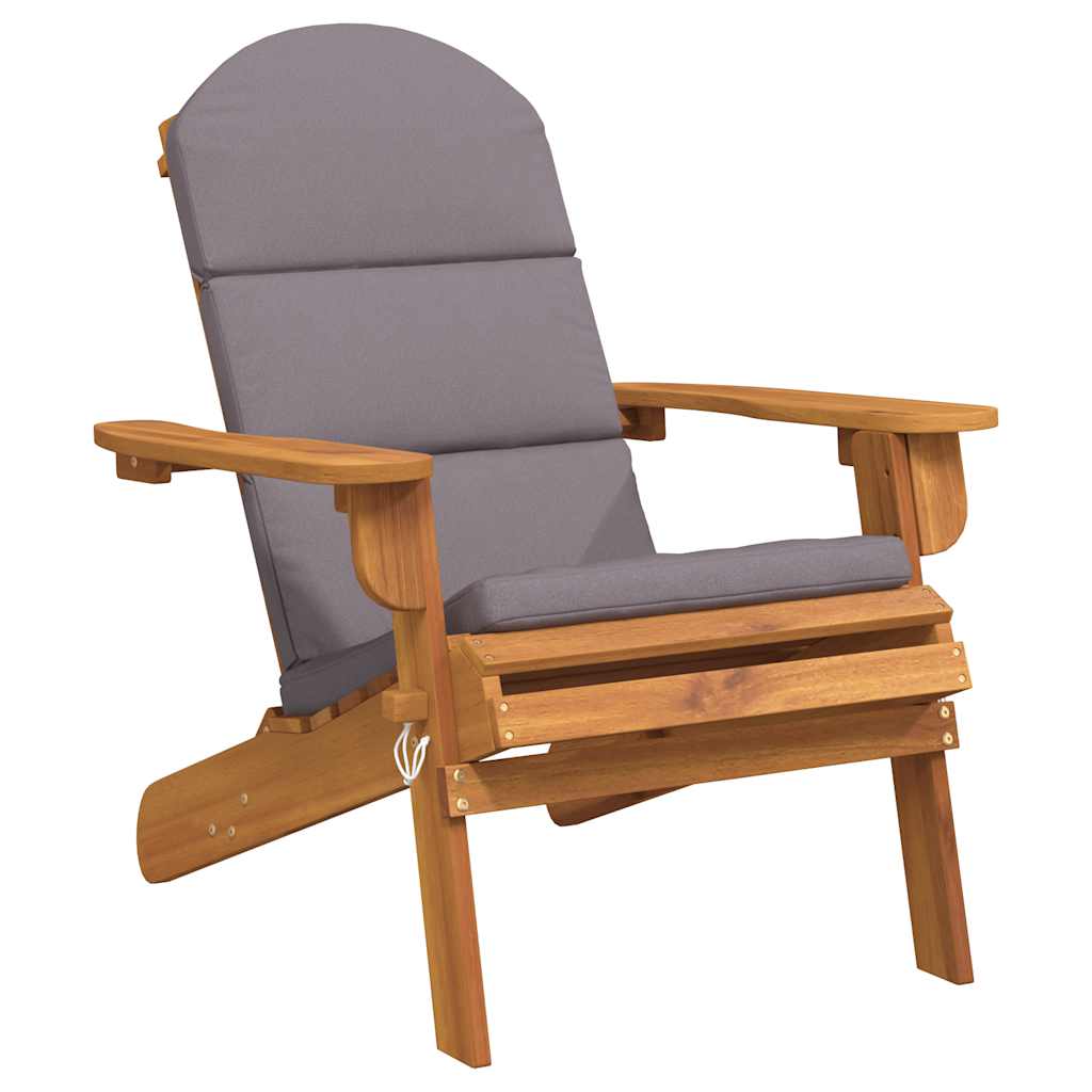 Sedia Adirondack da Giardino con Cuscini Legno Massello Acacia - homemem39