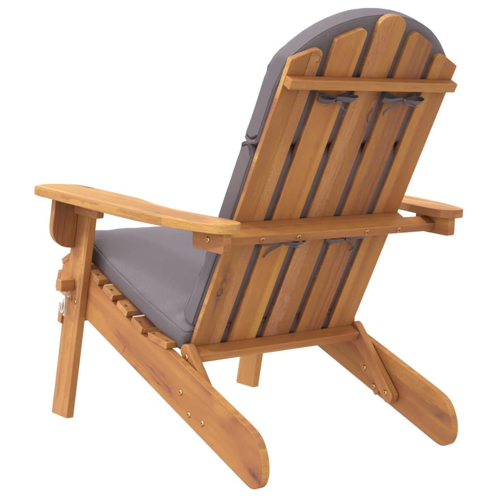 Sedia Adirondack da Giardino con Cuscini Legno Massello Acacia - homemem39