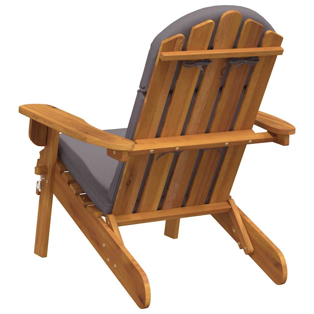 Sedia Adirondack da Giardino con Cuscini Legno Massello Acacia - homemem39
