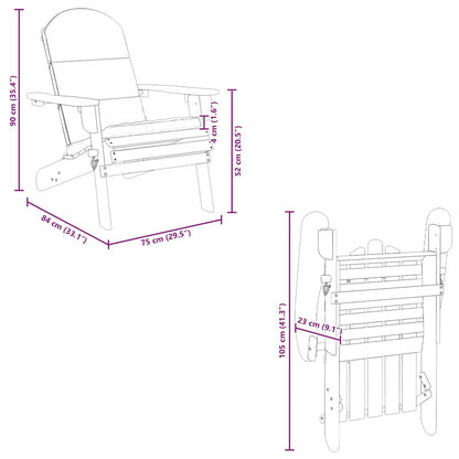 Sedia Adirondack da Giardino con Cuscini Legno Massello Acacia | homemem39