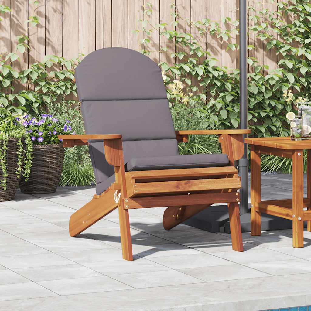 Sedia Adirondack da Giardino con Cuscini Legno Massello Acacia - homemem39
