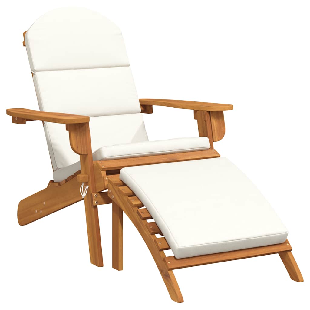 Sedia Adirondack Giardino con Poggiapiedi Legno Massello Acacia | homemem39