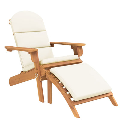 Sedia Adirondack Giardino con Poggiapiedi Legno Massello Acacia - homemem39