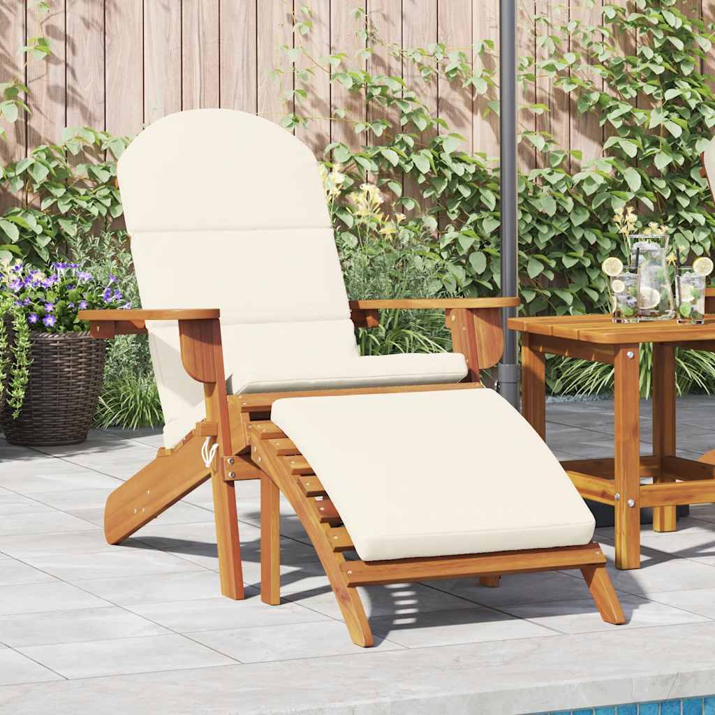 Sedia Adirondack Giardino con Poggiapiedi Legno Massello Acacia - homemem39