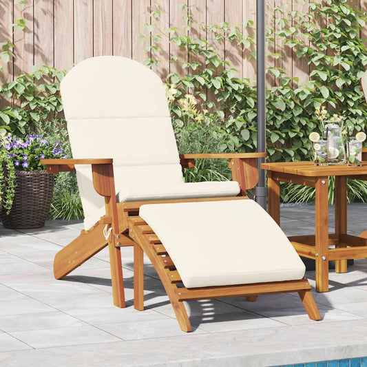 Sedia Adirondack Giardino con Poggiapiedi Legno Massello Acacia - homemem39