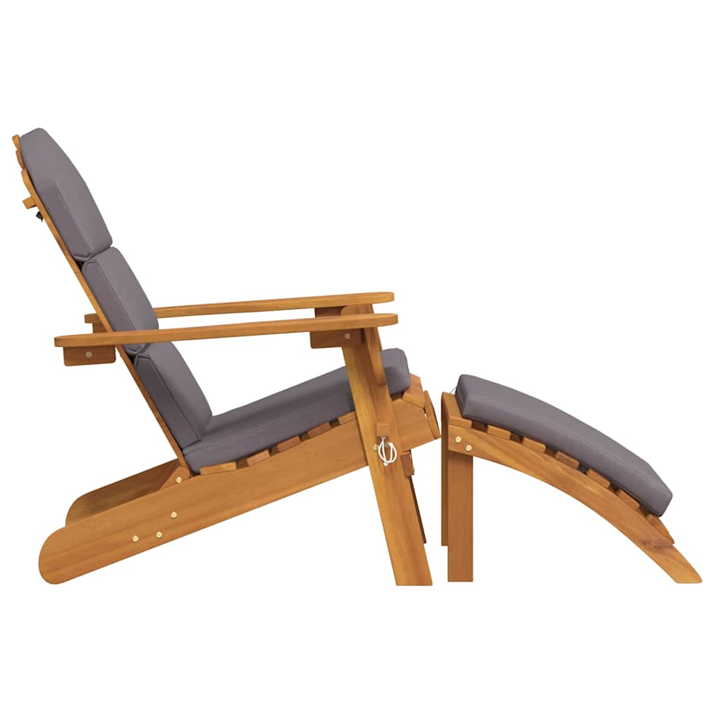 Sedia Adirondack Giardino con Poggiapiedi Legno Massello Acacia | homemem39
