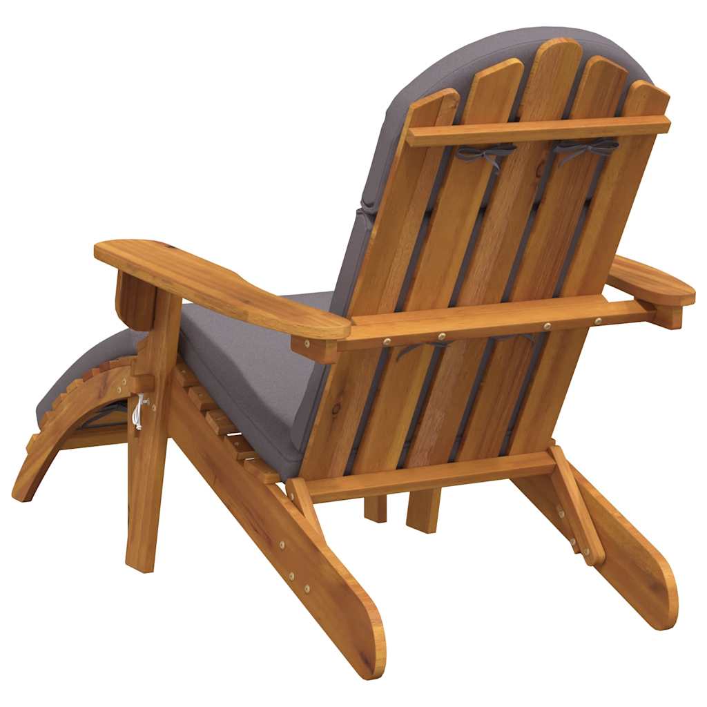 Sedia Adirondack Giardino con Poggiapiedi Legno Massello Acacia | homemem39