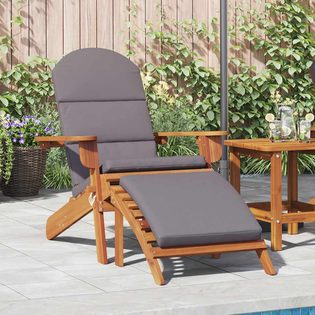 Sedia Adirondack Giardino con Poggiapiedi Legno Massello Acacia