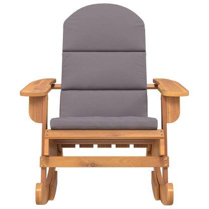 Sedia a Dondolo Adirondack con Cuscini Legno Massello di Acacia | homemem39