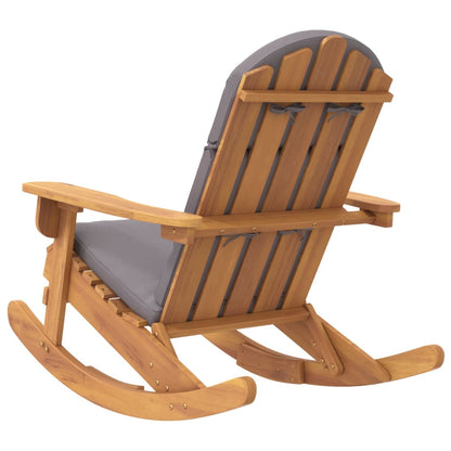 Sedia a Dondolo Adirondack con Cuscini Legno Massello di Acacia | homemem39