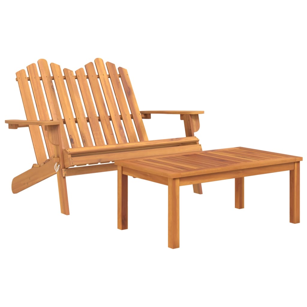 Set da Salotto Giardino Adirondack 2pz Legno Massello di Acacia - homemem39