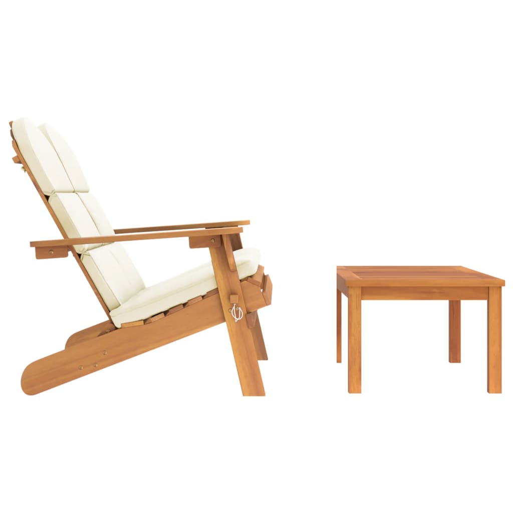 Set da Salotto Giardino Adirondack 2pz Legno Massello di Acacia