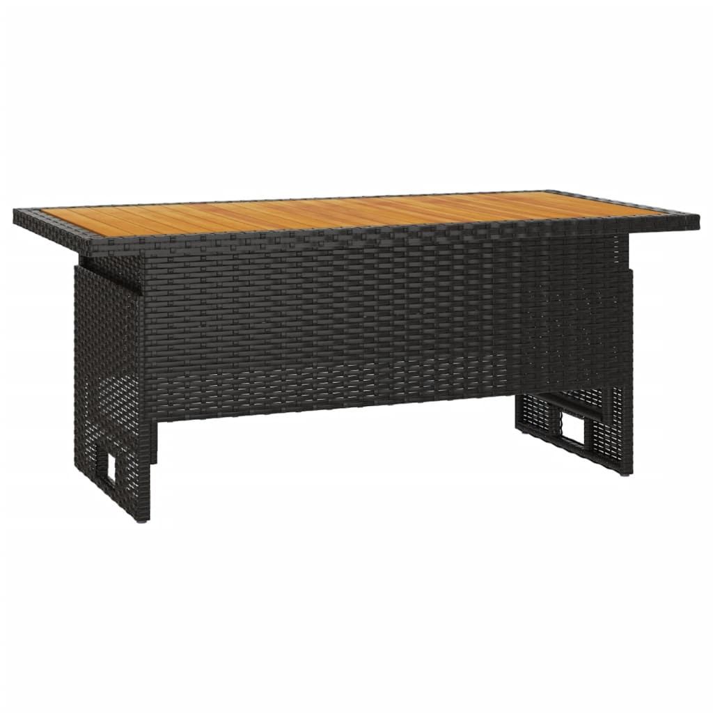 Set Divani da Giardino 4 pz con Cuscini Nero in Polyrattan