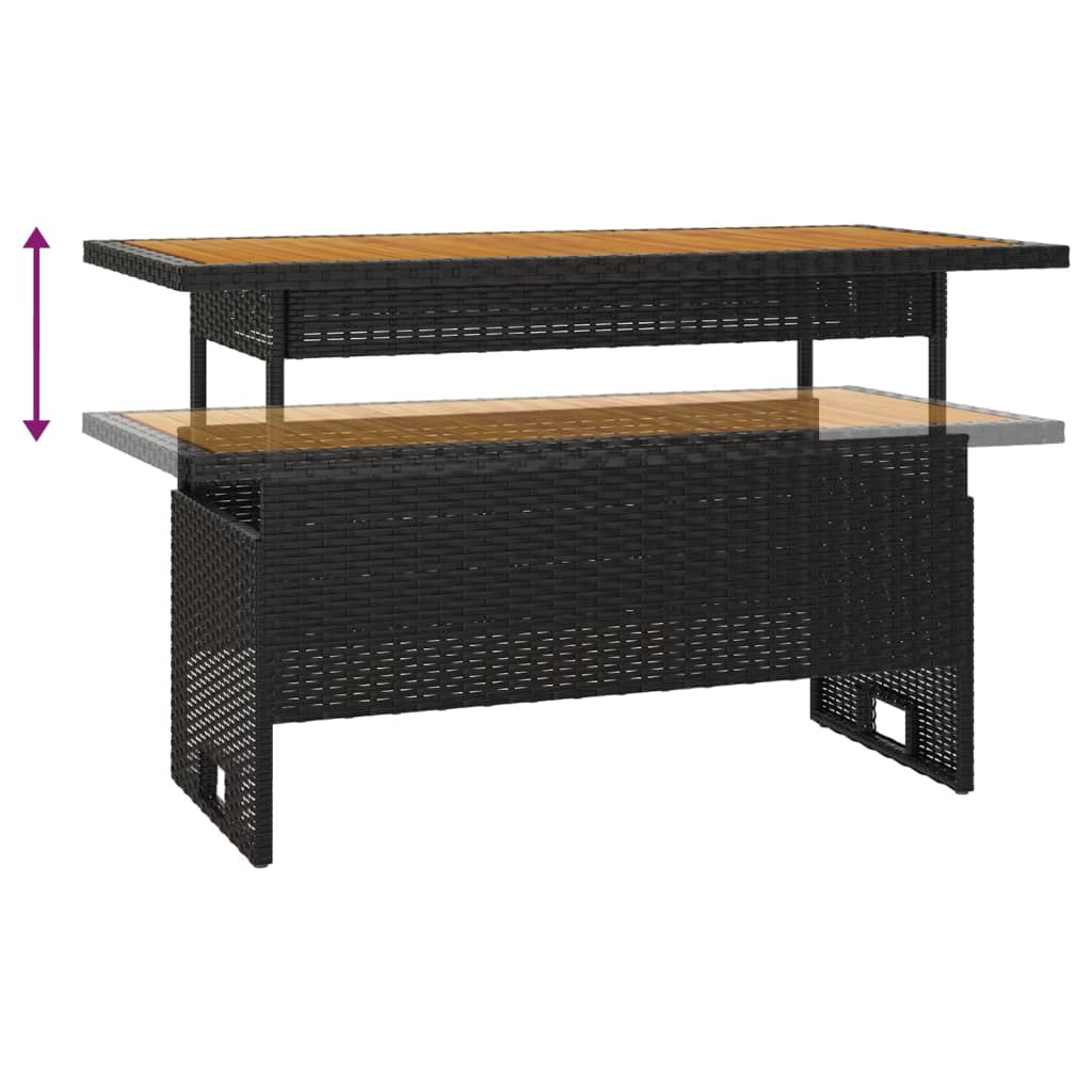 Set Divani da Giardino 4 pz con Cuscini Nero in Polyrattan | homemem39
