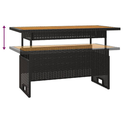 Set Divani da Giardino 4 pz con Cuscini Nero in Polyrattan | homemem39