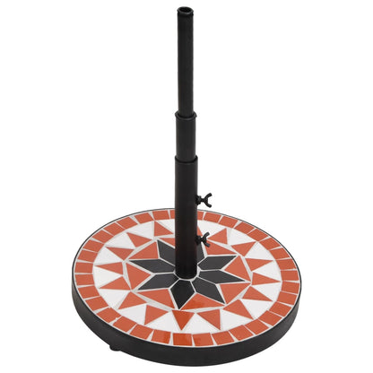 Base per Ombrellone Terracotta e Bianco Rotonda 12 kg - homemem39