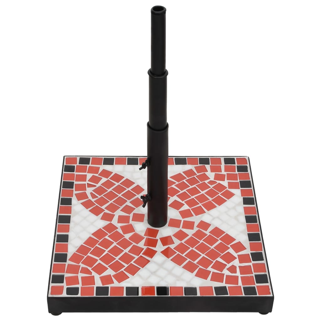 Base per Ombrellone Terracotta e Bianco Quadrata 12 kg | homemem39