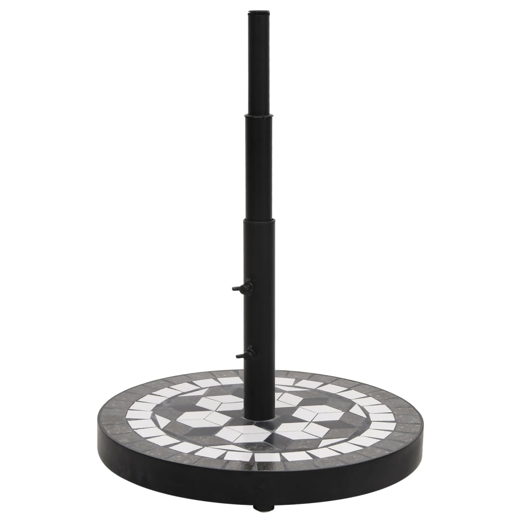 Base per Ombrellone Nero e Bianco Rotonda 12 kg | homemem39