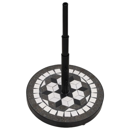 Base per Ombrellone Nero e Bianco Rotonda 12 kg | homemem39