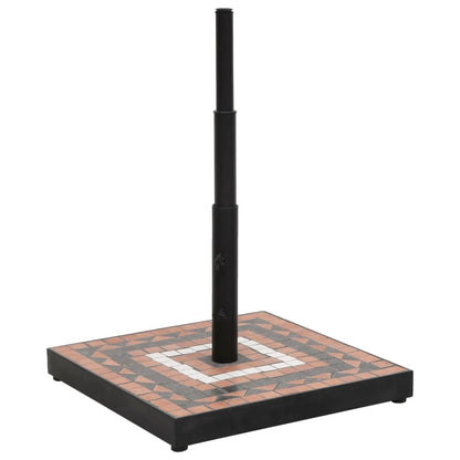 Base per Ombrellone Terracotta e Bianco Quadrata 12 kg | homemem39