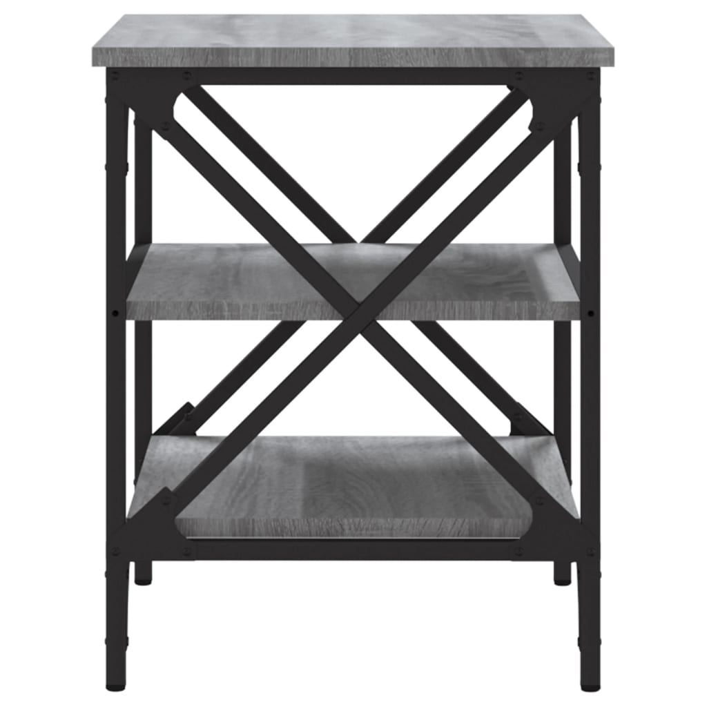 Tavolino Grigio Sonoma 40x42x50 cm in Legno Multistrato - homemem39
