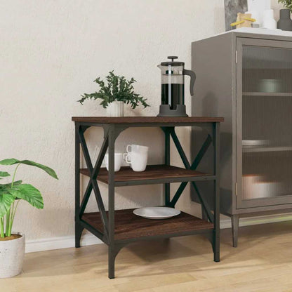Tavolino da Salotto Rovere Marrone 40x42x50cm Legno Multistrato - homemem39