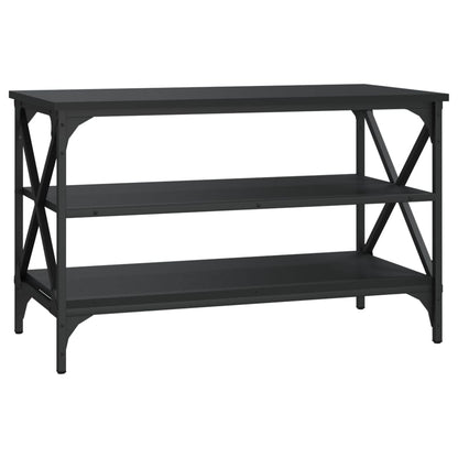Mobile Porta TV Nero 80x40x50 cm in Legno Multistrato - homemem39